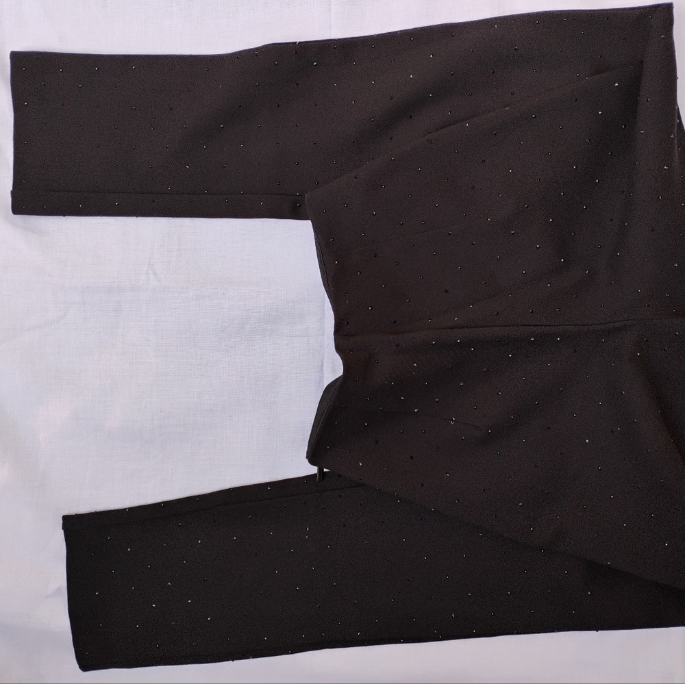 MARCIANO Black Leggings with Rhinestone Accents